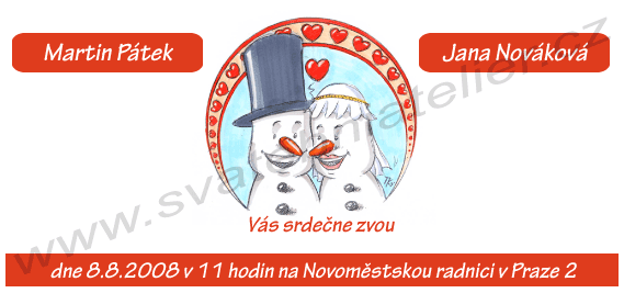 obrzek svatebnho oznmen sněhuláci2