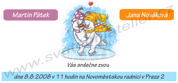 obrzek svatebnho oznmen sněhuláci4