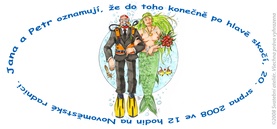 obrázek svatebního oznámení pod-vodou